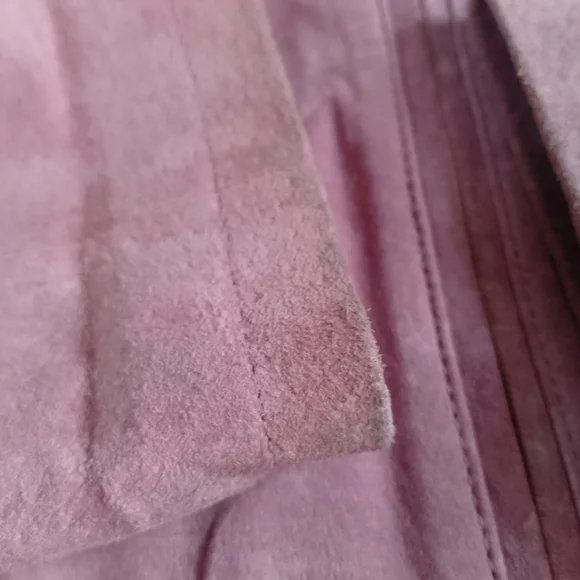 Vintage Le Chateau Pink Suede Zip-Front Jacket Motorcycle Jacket - Picture 6 of 10